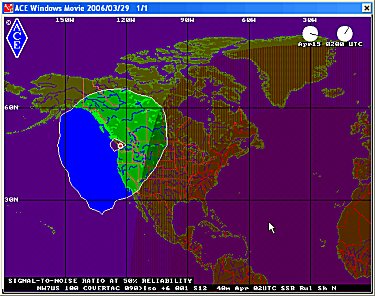 Fig. 13 - NW7US 40-m coverage with quarter-wave vertical