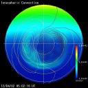 Real-time Magnetosphere Simulation - Ionospheric Convection - Copyright@NICT